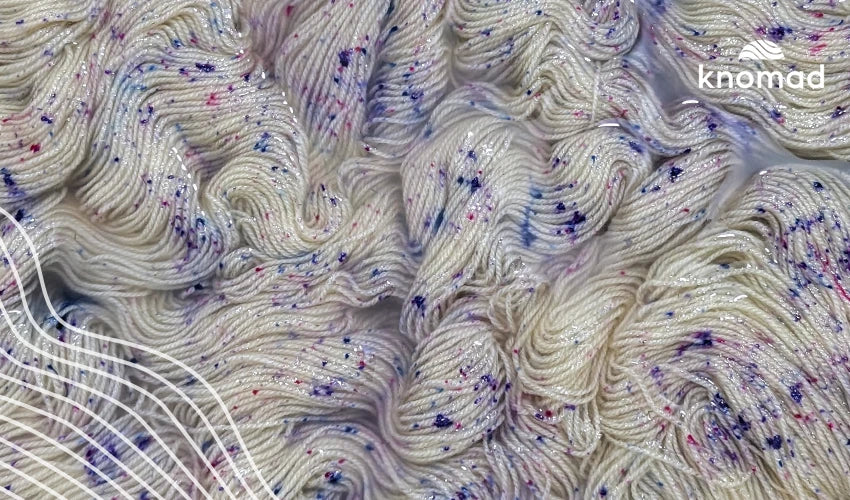 Dying new summer blend yarn Verano with fiber reactive dyes