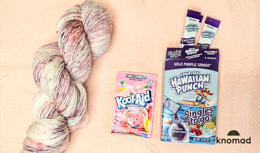Alternate Processes – How to dye yarn with Kool Aid Drink Mix Powder?
