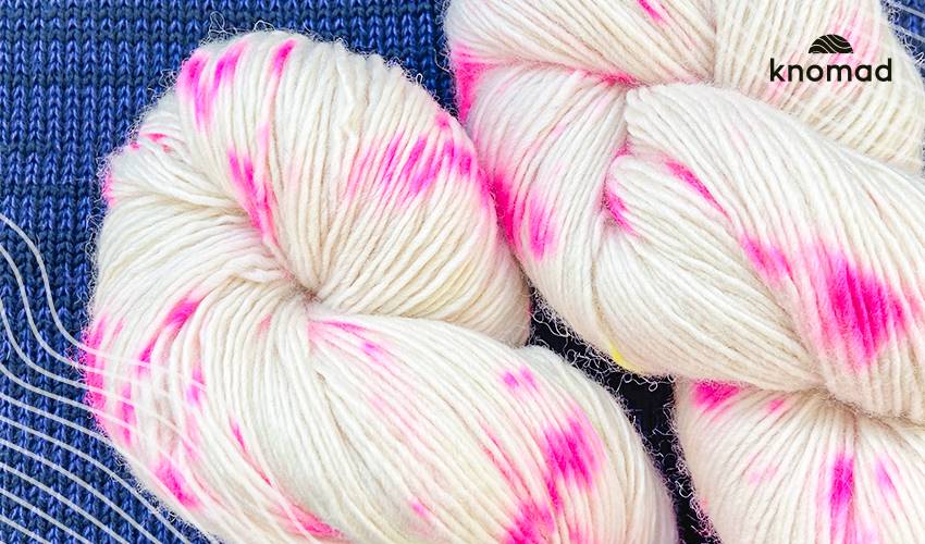 How to dye speckles with Egret bare yarn