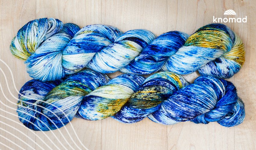 How to dye Starry Night inspired baby alpaca yarn