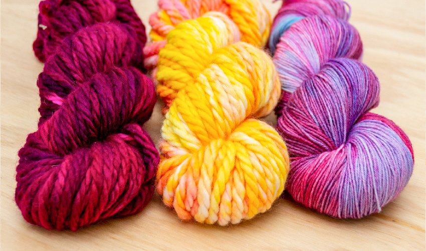 acid dyed yarn examples