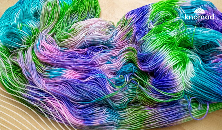 Hand Painted Yarn with Food Coloring on Duo