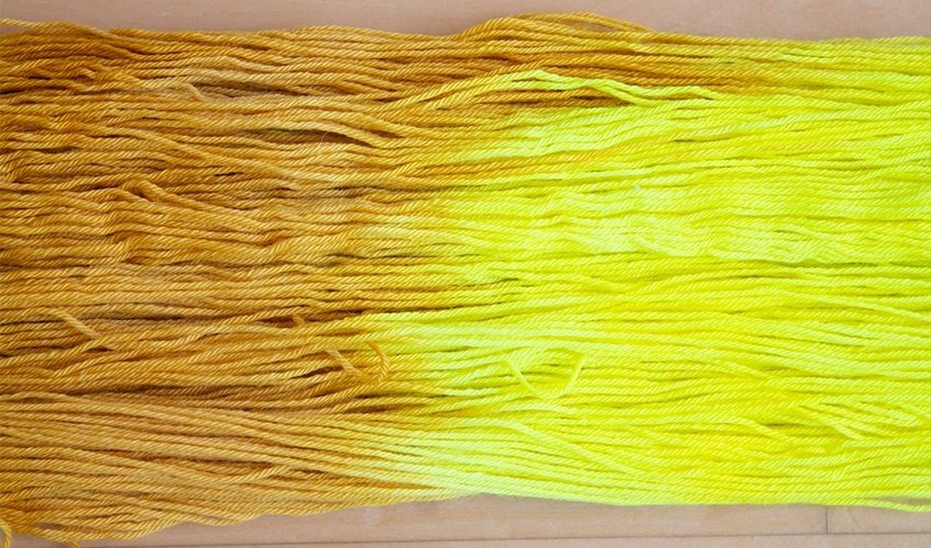 Finished dyed yarn 
