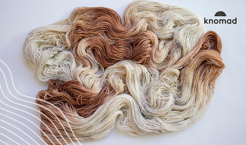 How to dye a neutral colored sweater yarn on Knomad Eggshell