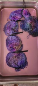 purple dye yarn