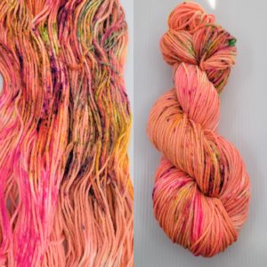 neon peach colors yarn