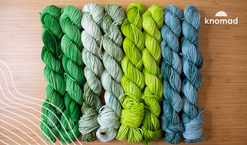 How to Dye Stratus Non Superwash Wool Mini Skeins In Shades of Green