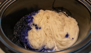 presoaked yarn into your dyeing vessel