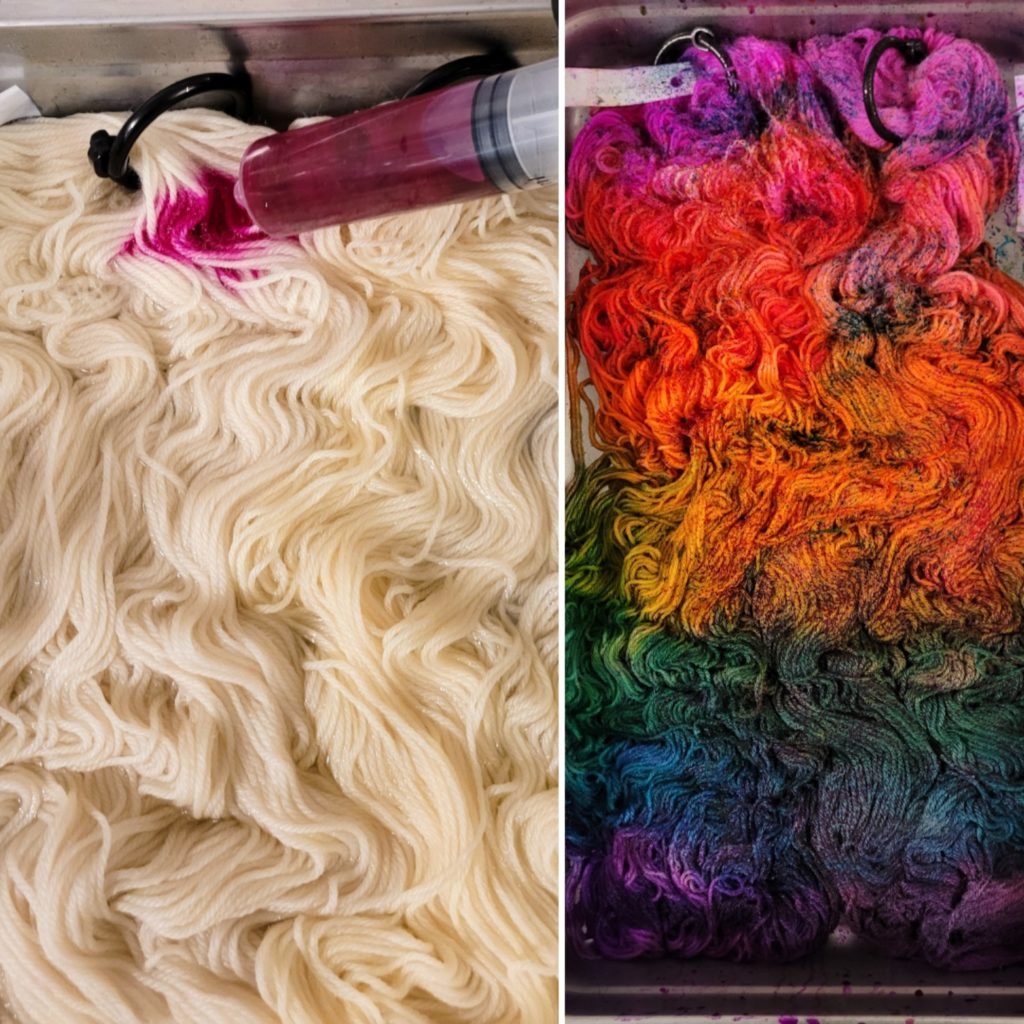 Superwash versus NonSuperwash Dye Technique Test (PART 1) Knomad Yarn Superwash versus Non