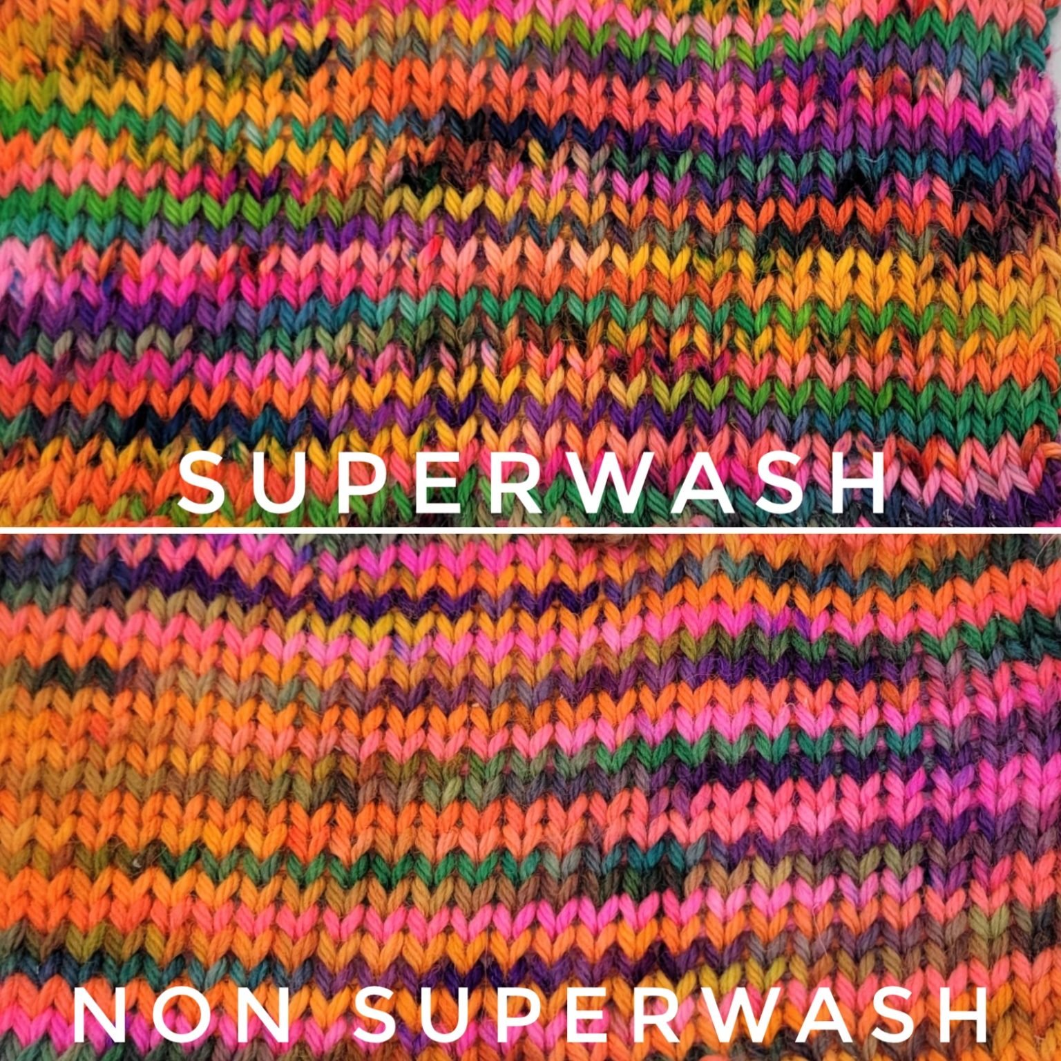 Superwash versus NonSuperwash Dye Technique Test (PART 1) Knomad Yarn Superwash versus Non
