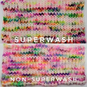 speckle superwash vs non superwash yarn