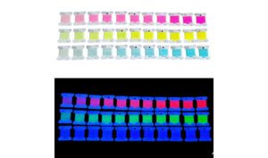 here’s our color study comparison under a UV bulb